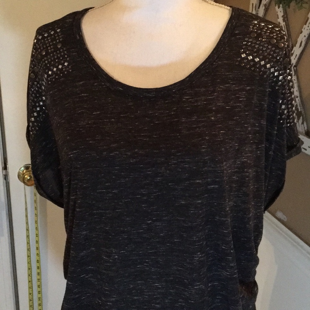 Cato Woman 22/24W Black Short Sleeve Top